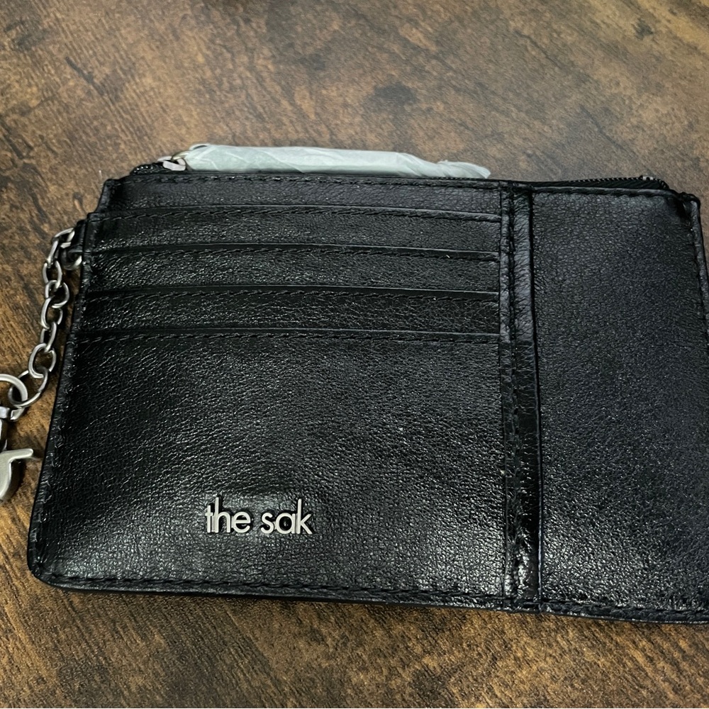 The Sak Black Leather Card Wallet